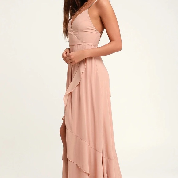 Lulus Blush/Nude Bridesmaids Dress - Picture 1 of 11